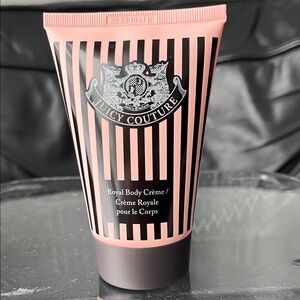 Juicy Couture Pink and Black Striped Body Crème